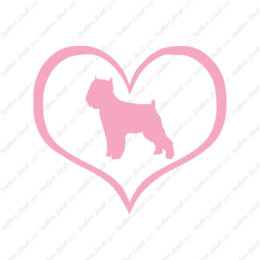 Brussels Griffon Dog Heart Love