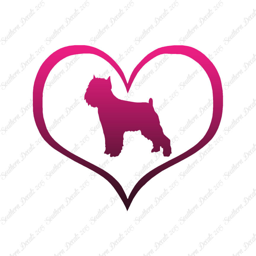 Brussels Griffon Dog Heart Love