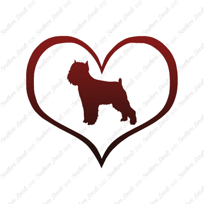 Brussels Griffon Dog Heart Love