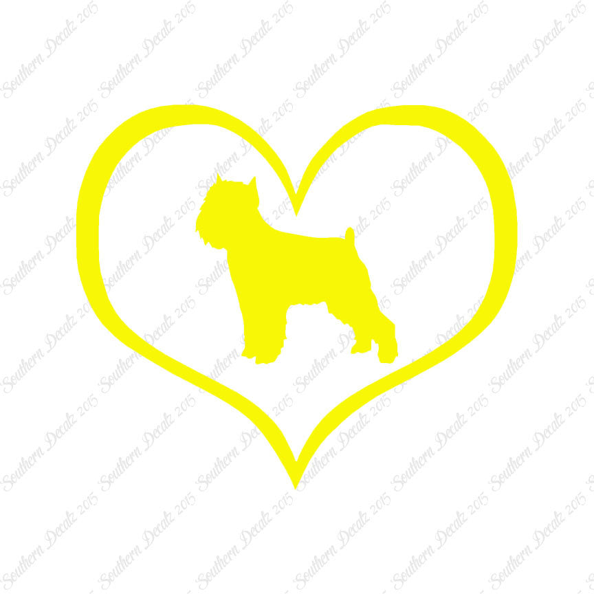 Brussels Griffon Dog Heart Love