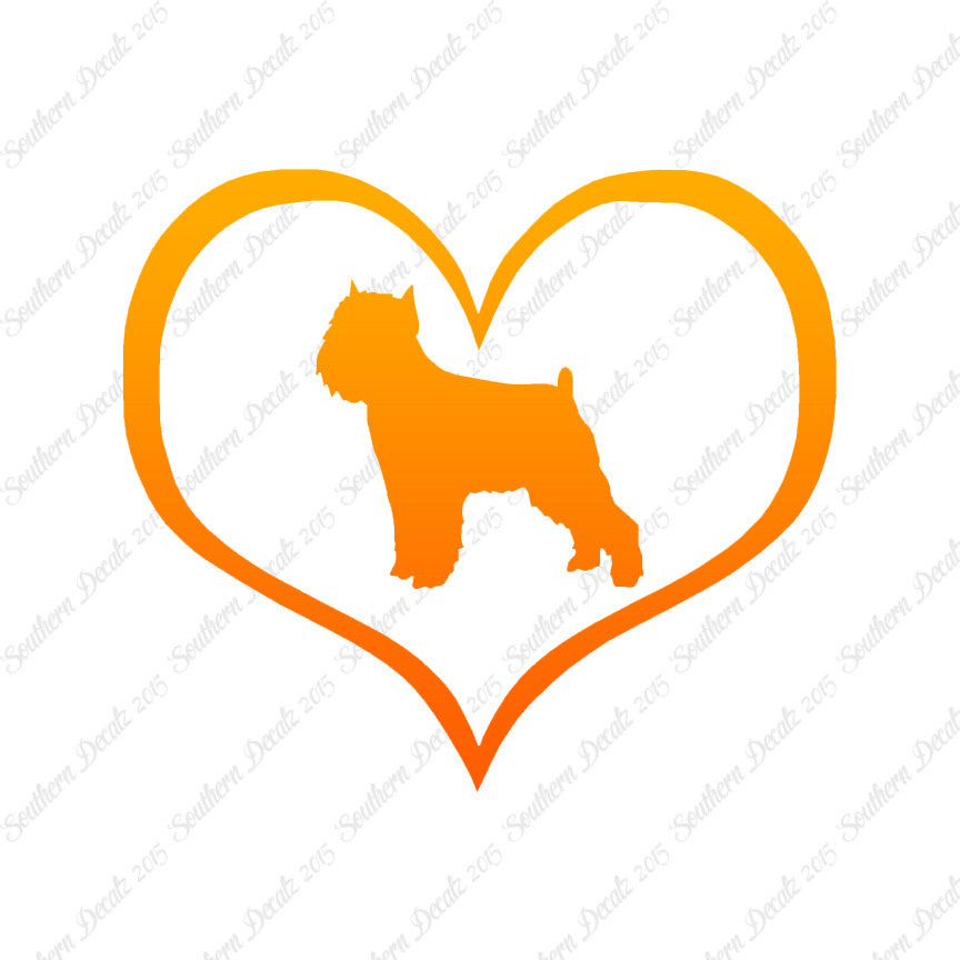 Brussels Griffon Dog Heart Love