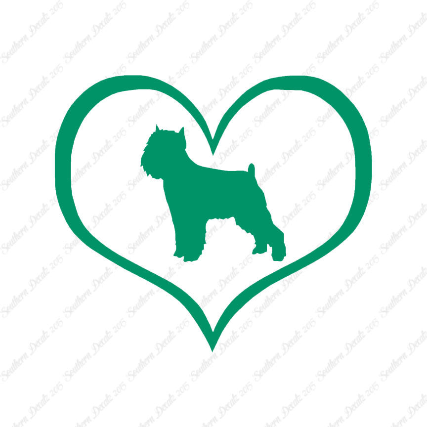 Brussels Griffon Dog Heart Love