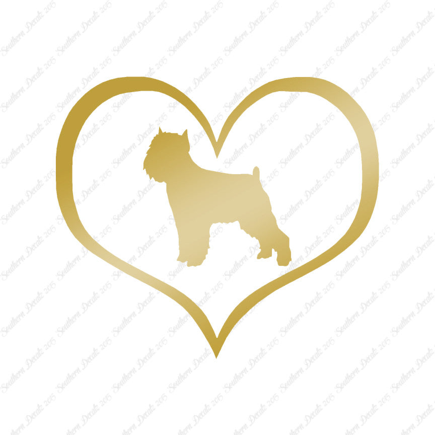 Brussels Griffon Dog Heart Love