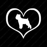 Brussels Griffon Dog Heart Love
