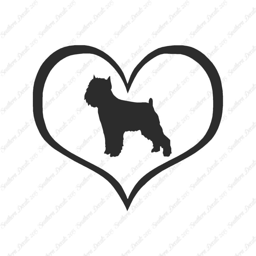 Brussels Griffon Dog Heart Love