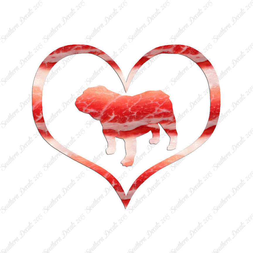 Bulldog Dog Heart Love