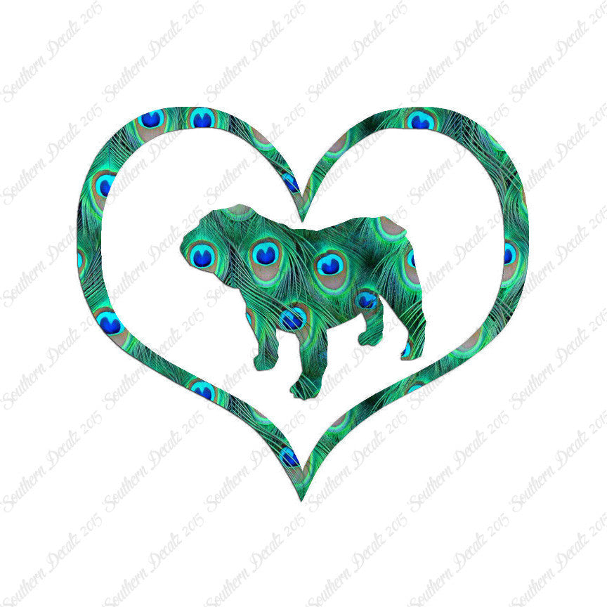 Bulldog Dog Heart Love
