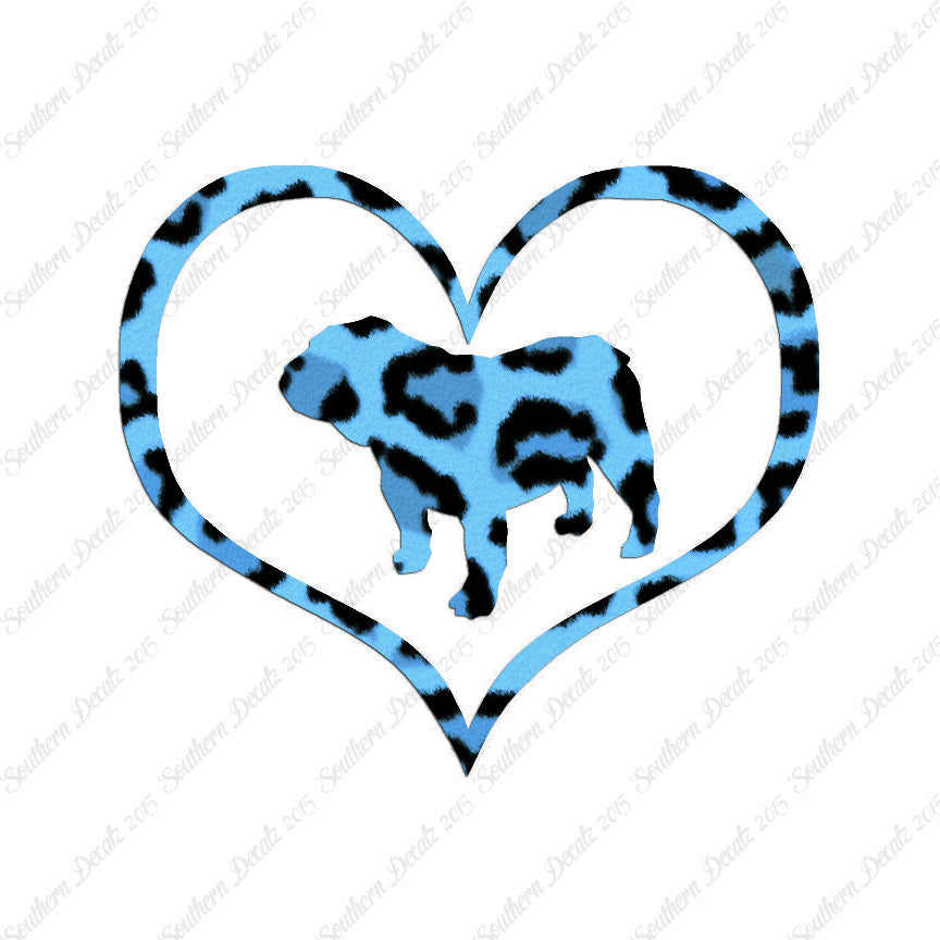 Bulldog Dog Heart Love