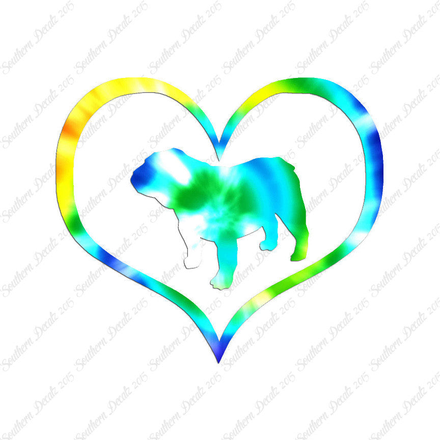 Bulldog Dog Heart Love