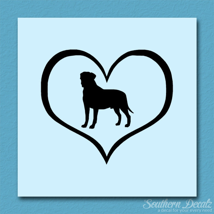 Bullmastiff Dog Heart Love