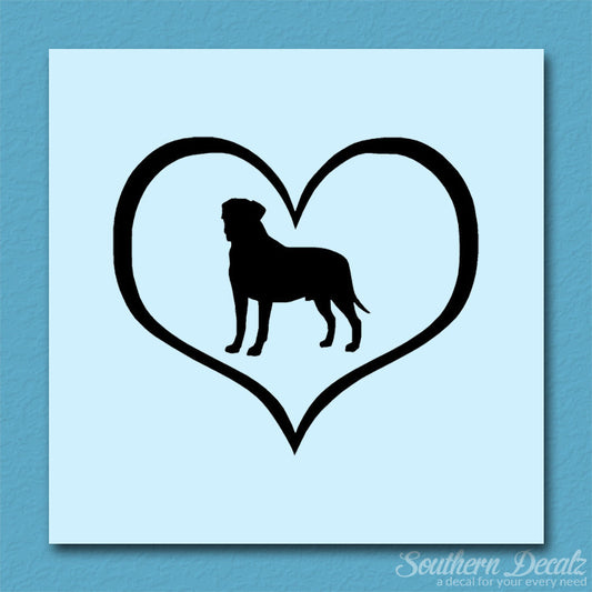 Bullmastiff Dog Heart Love