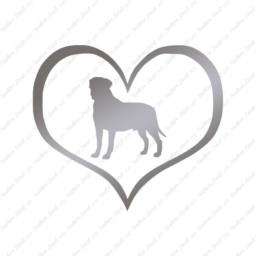 Bullmastiff Dog Heart Love