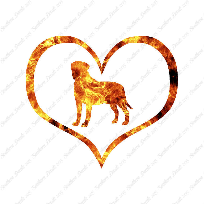 Bullmastiff Dog Heart Love