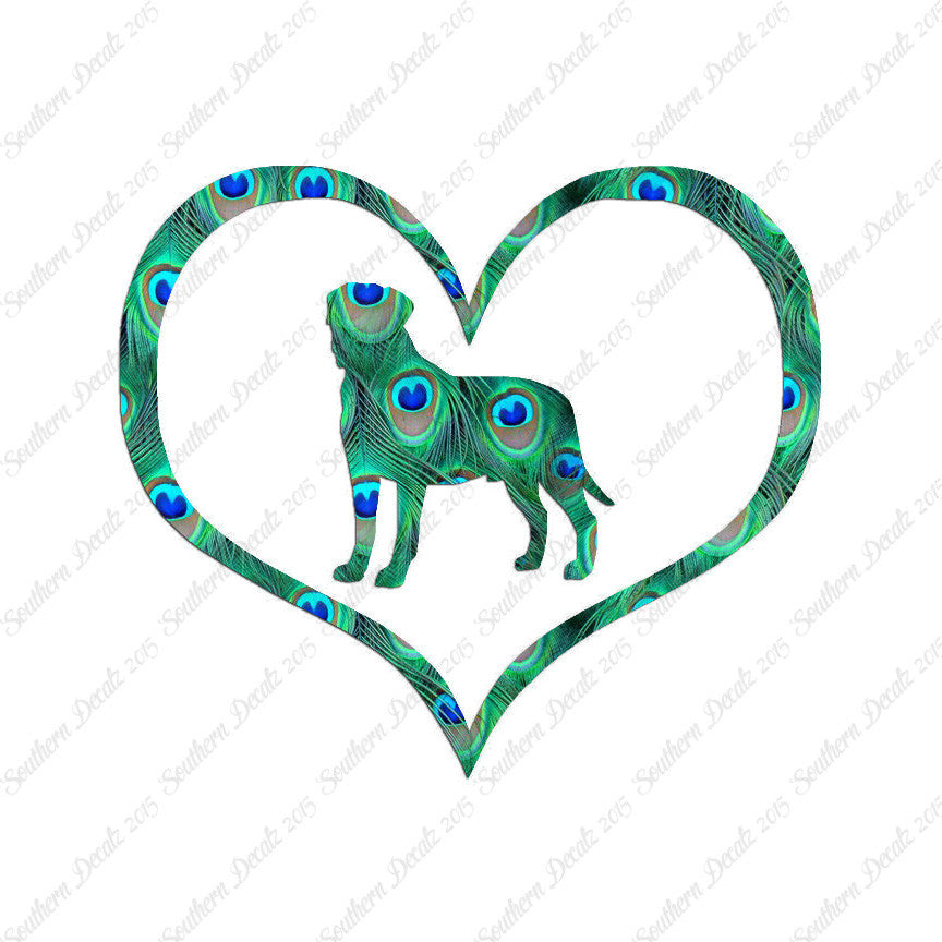Bullmastiff Dog Heart Love