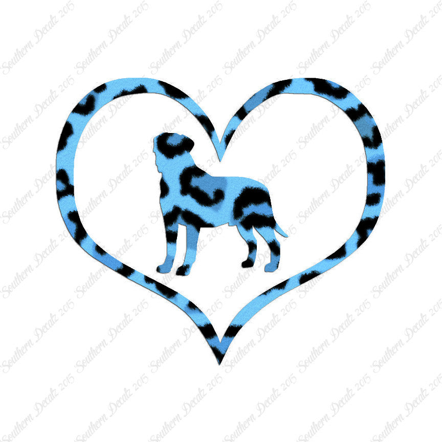 Bullmastiff Dog Heart Love