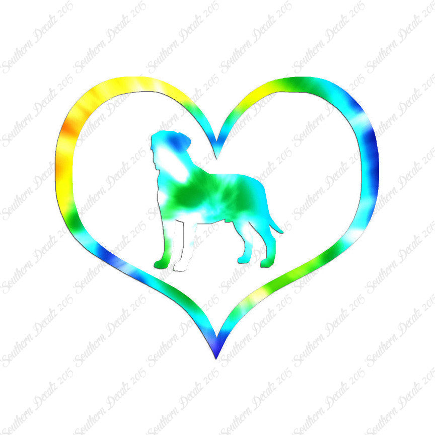 Bullmastiff Dog Heart Love