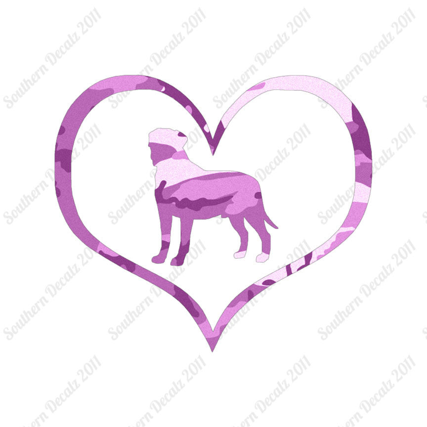 Bullmastiff Dog Heart Love