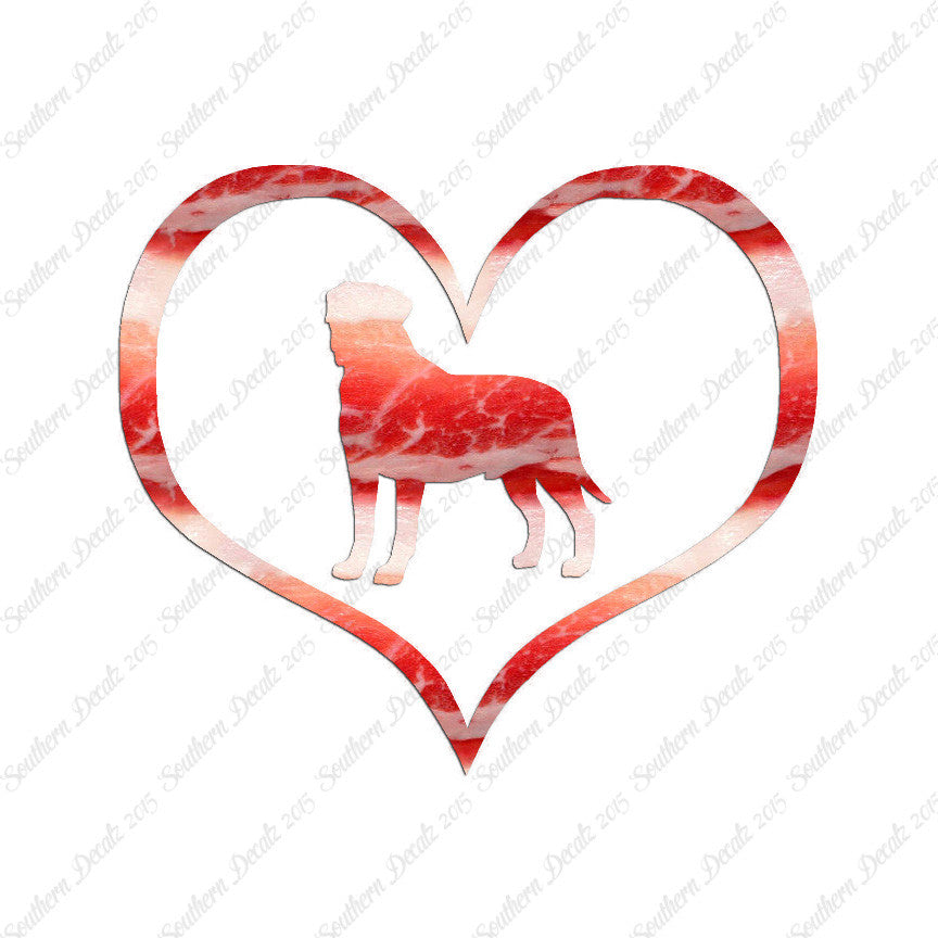 Bullmastiff Dog Heart Love