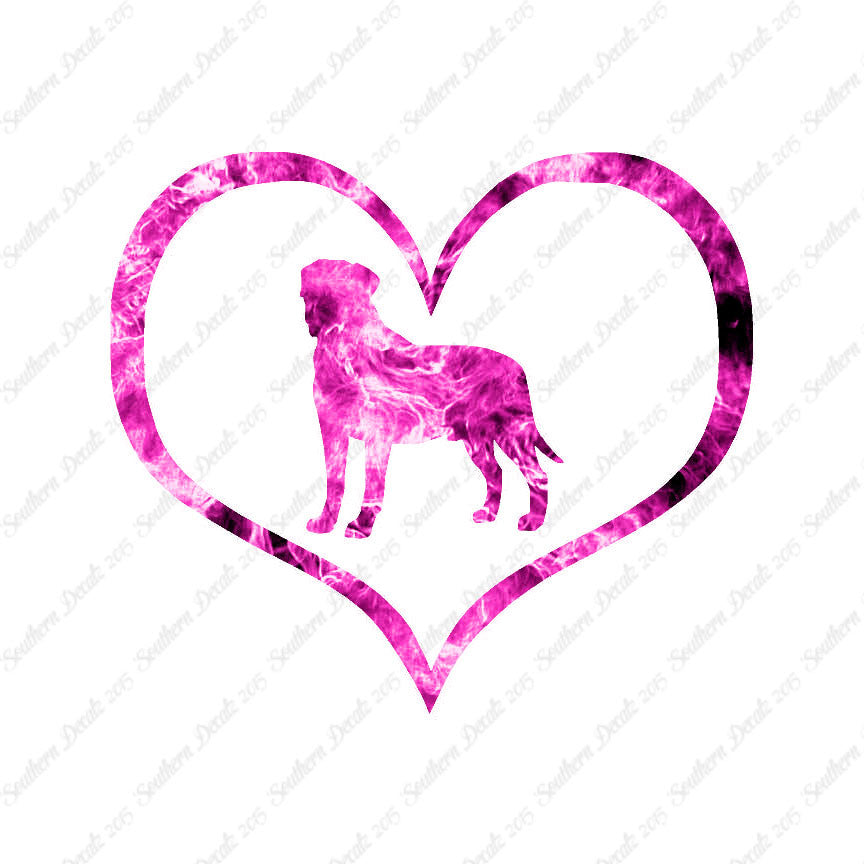 Bullmastiff Dog Heart Love