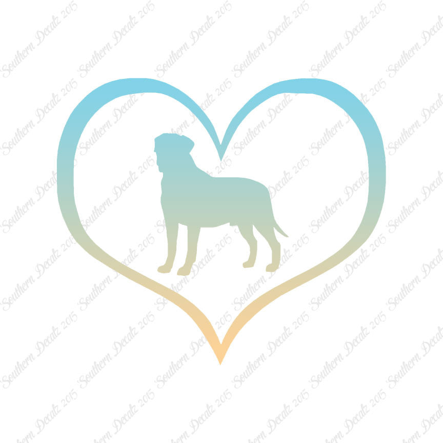 Bullmastiff Dog Heart Love