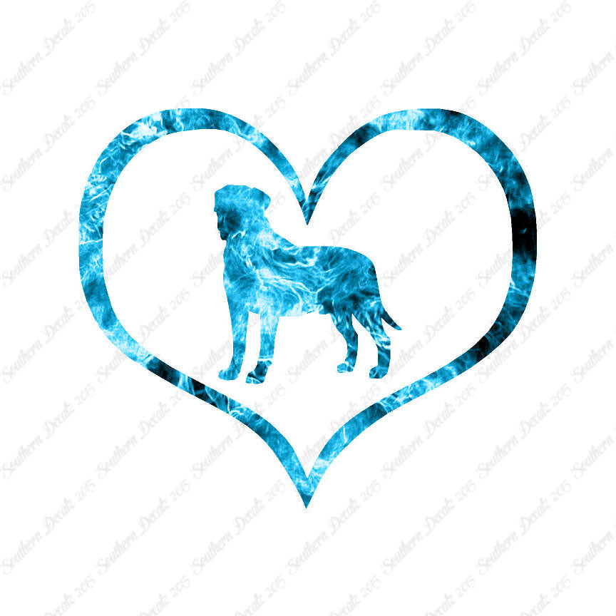 Bullmastiff Dog Heart Love