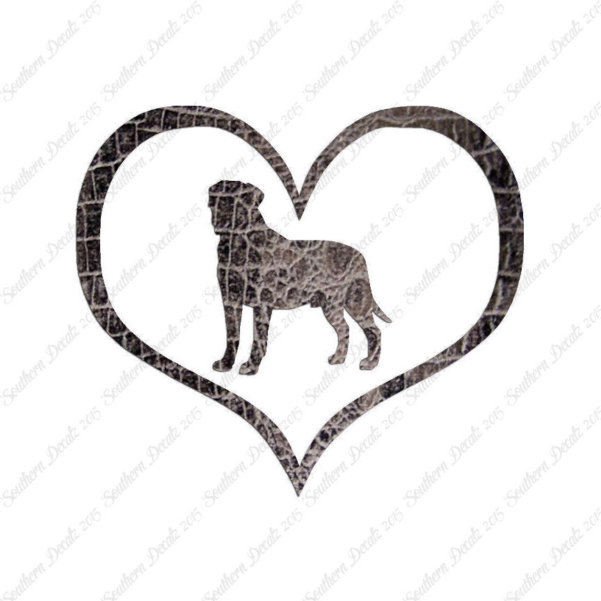Bullmastiff Dog Heart Love