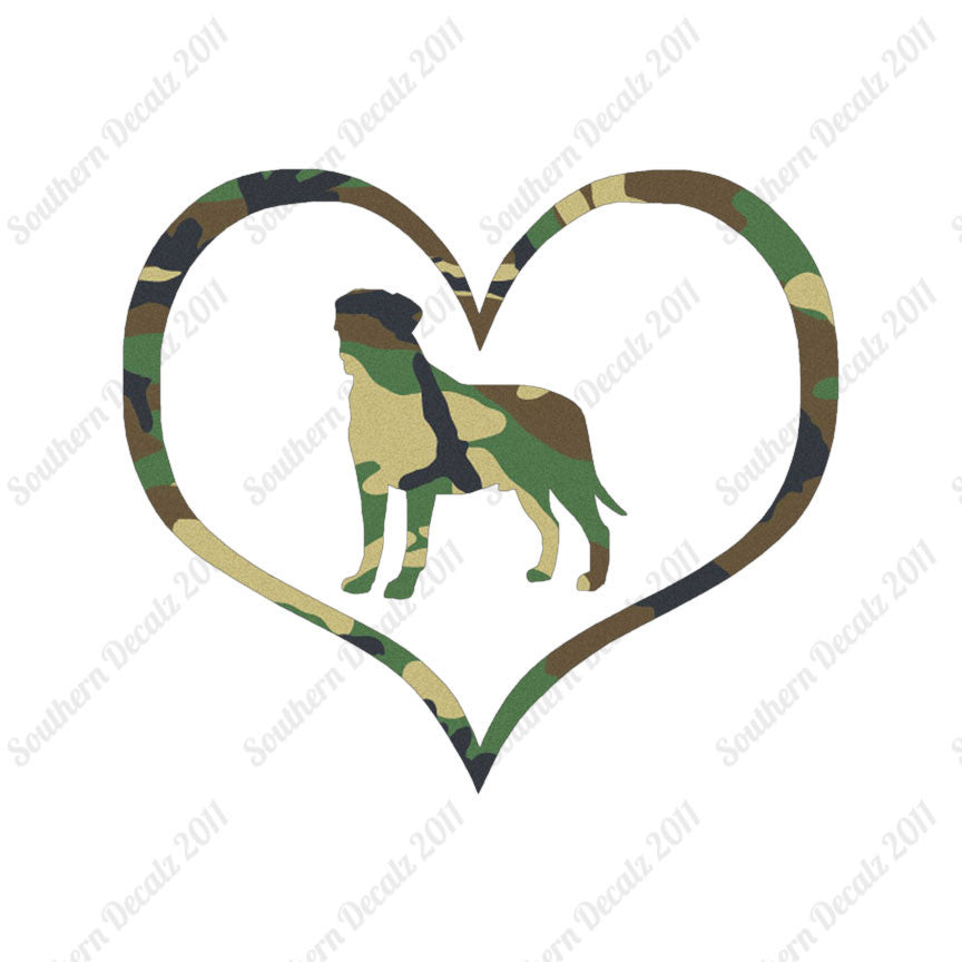Bullmastiff Dog Heart Love