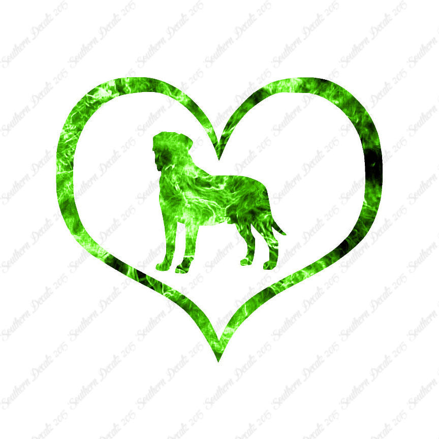 Bullmastiff Dog Heart Love