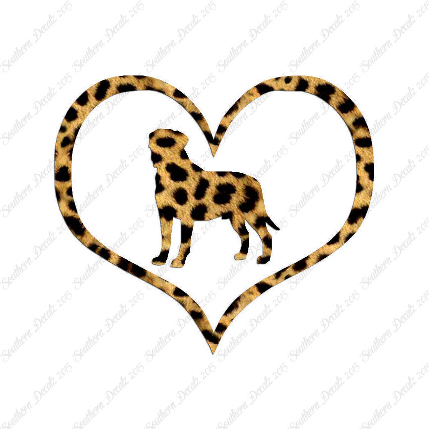 Bullmastiff Dog Heart Love