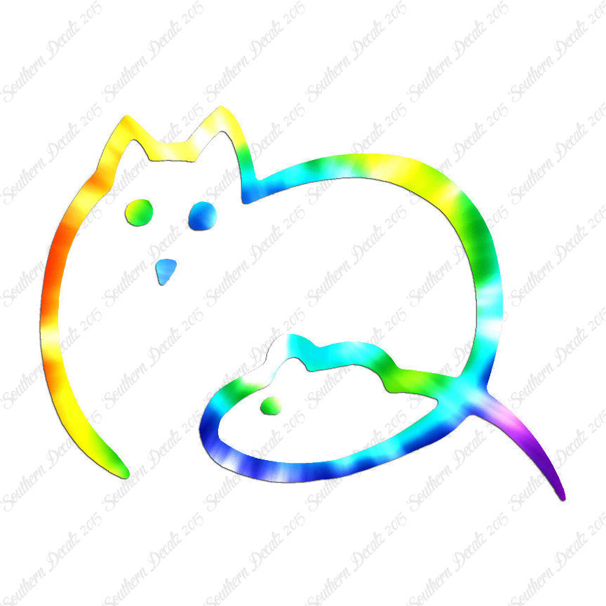 Cat And Mouse Outline
