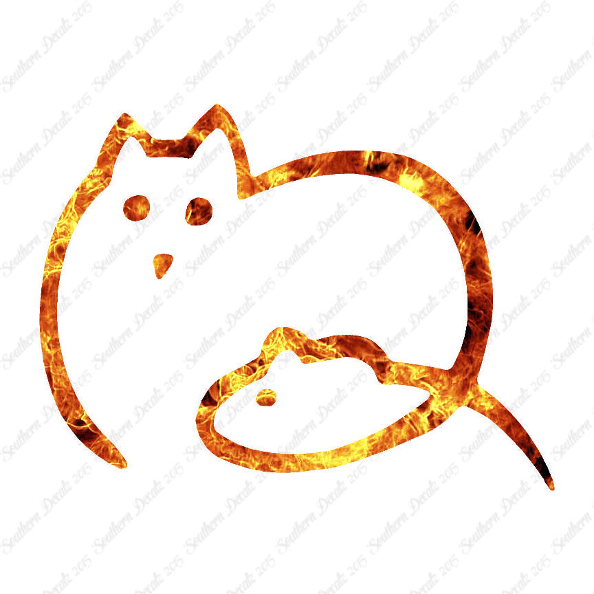 Cat And Mouse Outline