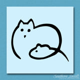 Cat And Mouse Outline