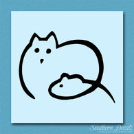 Cat And Mouse Outline