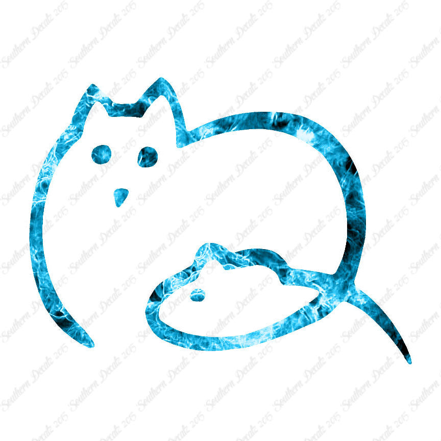 Cat And Mouse Outline