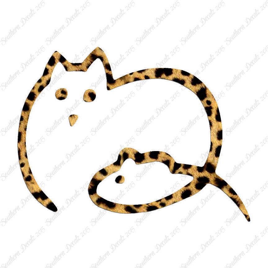 Cat And Mouse Outline