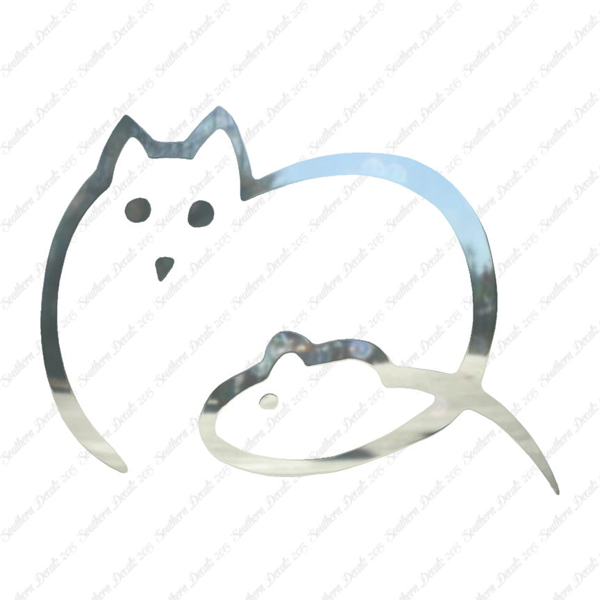 Cat And Mouse Outline