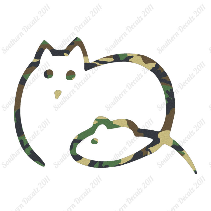 Cat And Mouse Outline