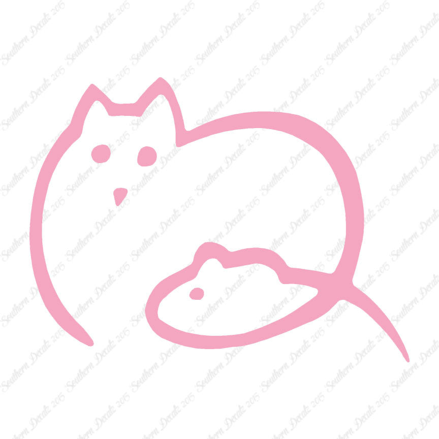 Cat And Mouse Outline