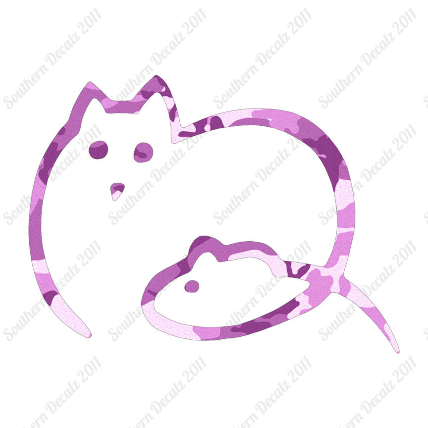 Cat And Mouse Outline