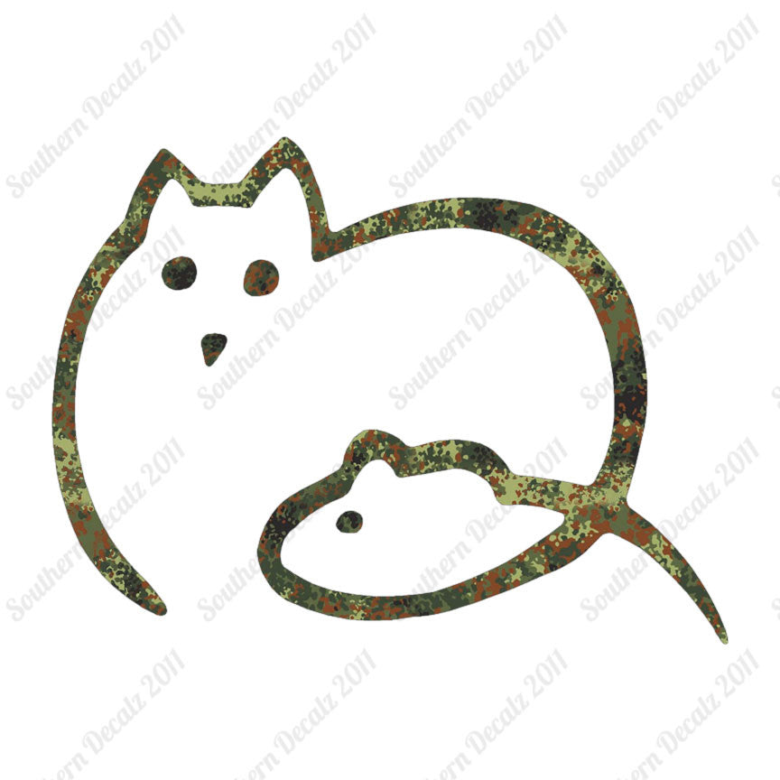 Cat And Mouse Outline