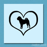 Chinese Shar Pei Dog Heart Love