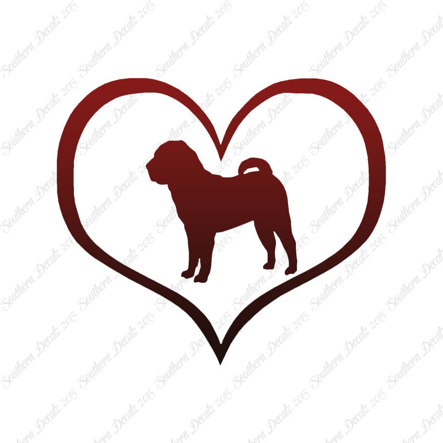 Chinese Shar Pei Dog Heart Love