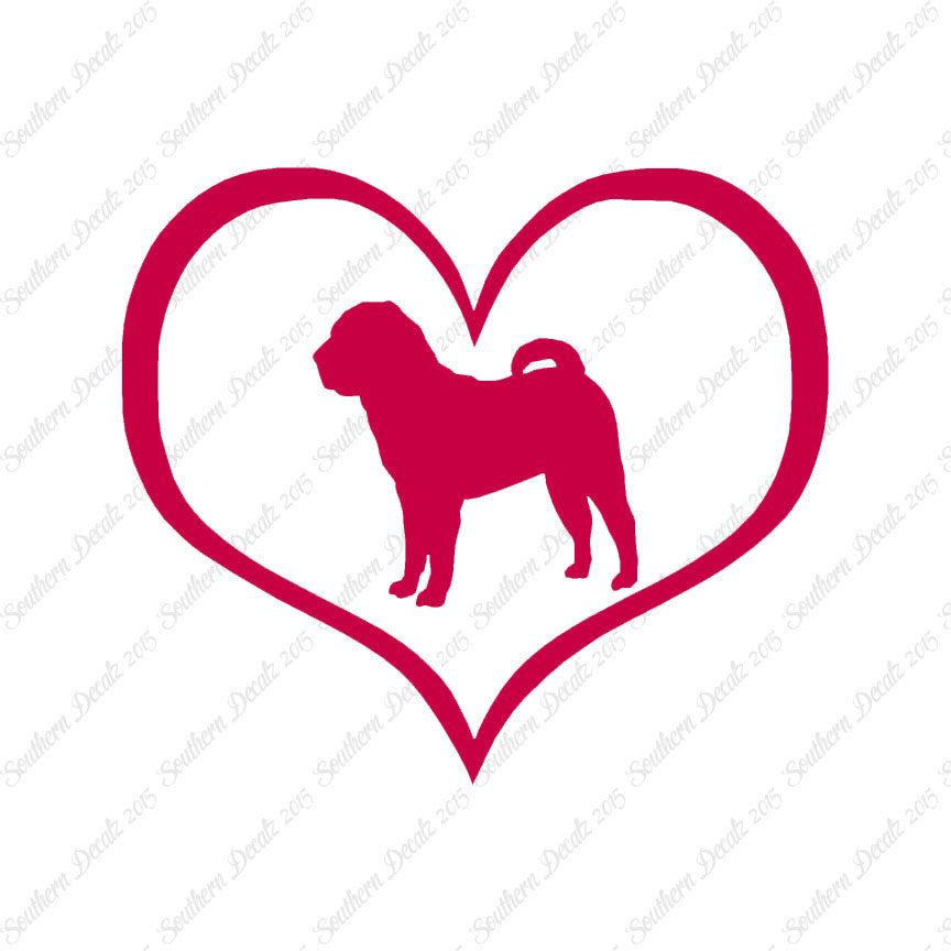 Chinese Shar Pei Dog Heart Love