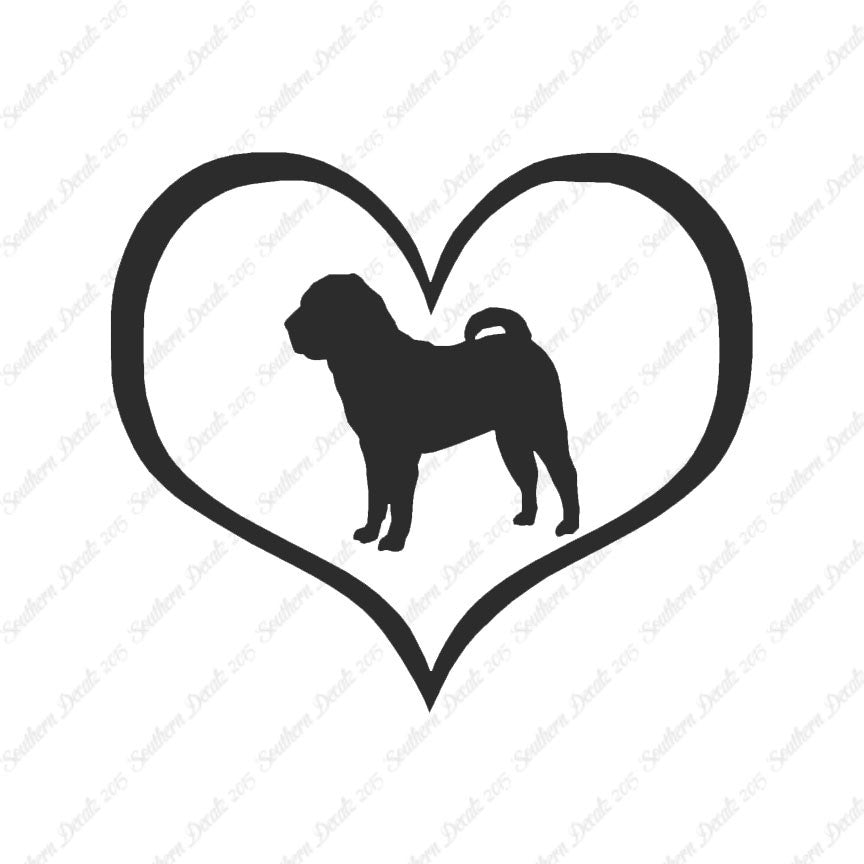 Chinese Shar Pei Dog Heart Love