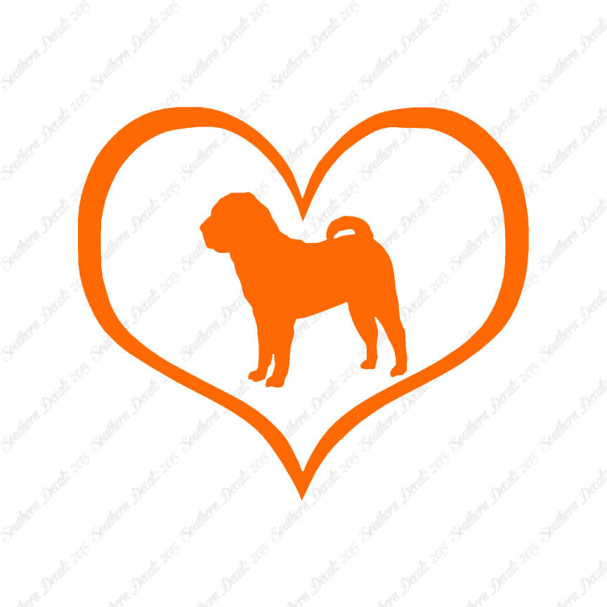 Chinese Shar Pei Dog Heart Love