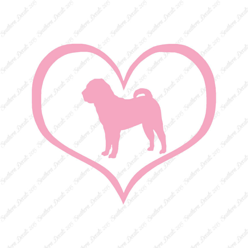 Chinese Shar Pei Dog Heart Love