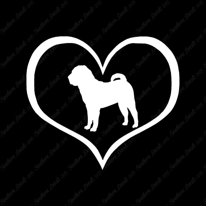 Chinese Shar Pei Dog Heart Love