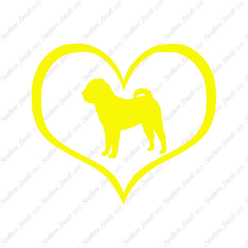 Chinese Shar Pei Dog Heart Love
