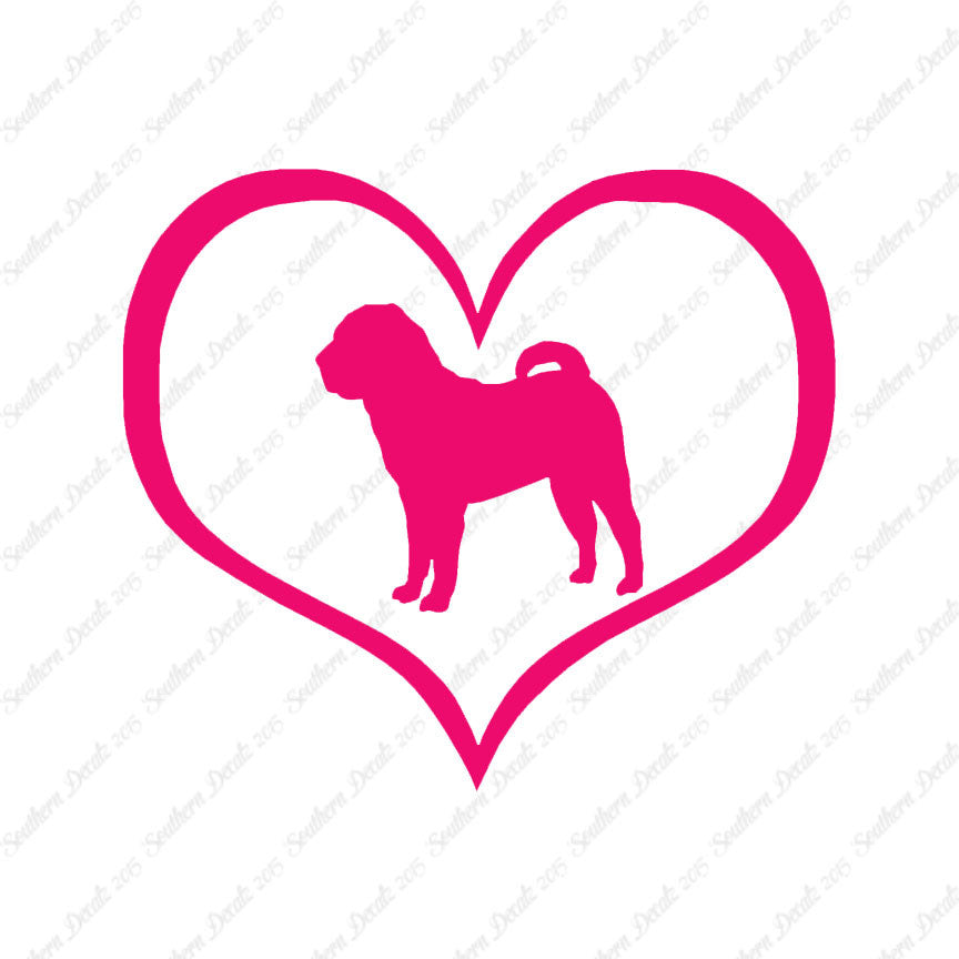 Chinese Shar Pei Dog Heart Love