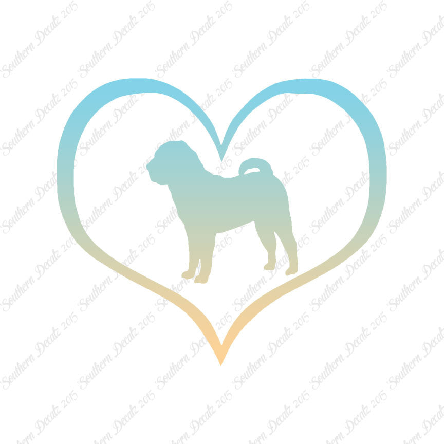 Chinese Shar Pei Dog Heart Love